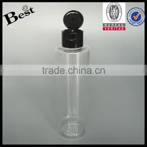 2017 Hot New Producosmetic Packaging Beard Oil Essentialoil Flat Shoulder Cosmetic Toner 250ml Flip Top Cap Clear Plastic Bottle thumbnail-2