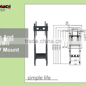 New Design Modern Metal TV Bracket, Adjustable Movable TV Cart Stand thumbnail-3