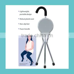 Folding Seat Cane Walking Stick thumbnail-1