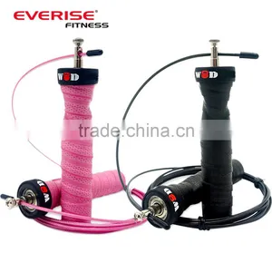 2017 New Style High Speed Crossfit Skipping Jump Rope With Anti Slip Hanldes, Adjustable Steel Cable & Ball Bearing thumbnail-1