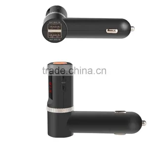 Dual USB Auto 4.2A Out Put Car Charger Kit With Wireless Bluetooth Hands Free Calling Speaker MP3 Player FM Transmitter thumbnail-3