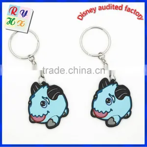 Fashion Key Chain Promotional Rubber Silicone Keyrings Customized Key Ring thumbnail-2