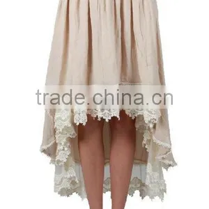 50s Skirt Extender Woman's Romantic Layered Crochet Tulle Lace Skirts In Off White / Black thumbnail-3