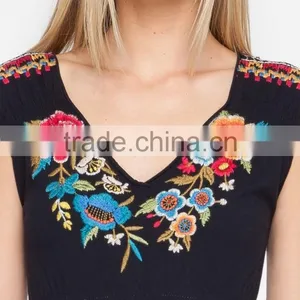 Boho Sleeveless Side Slit Maxi Plus Size Long Embroidered Dress HSd5179 thumbnail-6