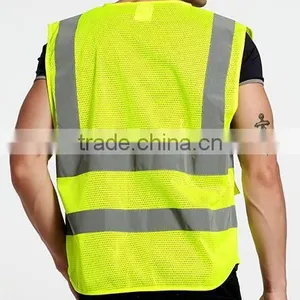 2017 Reflective Vest 3m Tapes Yellow Safety Vest thumbnail-2