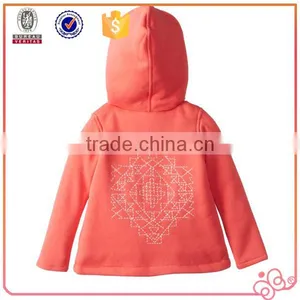 2016 Custom Ruffle Girl Winter Coat for Children With Fur Hood thumbnail-2