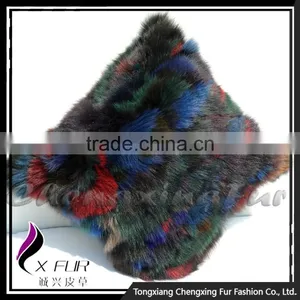 CX-D-107D Custom Made Patckwork Fox Fur Pillow Case Cushion Cover thumbnail-4