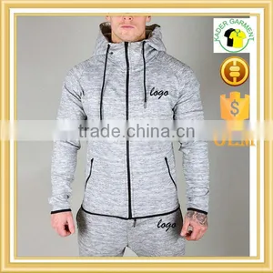 Custom Logo Tracksuit Popular Tri Blend Curve Bottom Tracksuit for Men thumbnail-1