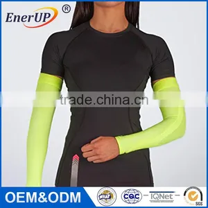 China Made Spandex Custom Nylon Compression Sports Cooling Arm Sleeves Cover UV Sun Protection thumbnail-1