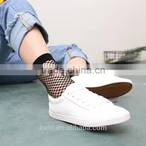 WS-26 Fishnet Short Socks Women Summer Invisible Black Nylon Mesh Socks Female Solid Color Transparent Woman Socks thumbnail-2