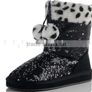2014 China Wholesale Shinny Fabric Winter Children Boots thumbnail-1
