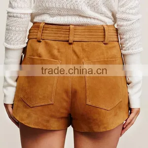EY0592P 2016 Latest High Waisted Shorts Suede Shorts for Women thumbnail-4