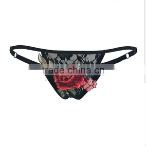 2017 New Fashion Women Roses Thong Sexy Underwear thumbnail-3