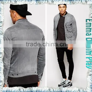 Men Denim New Fashion Long Sleeves Motorcycle Jacket thumbnail-3