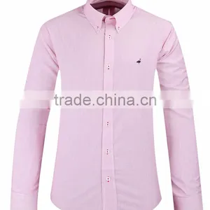 2017 Small Checks Men's Long Sleeve Button-down Collar Casual Shirt thumbnail-2