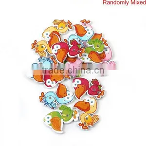 Wood Sewing Buttons Scrapbooking 2 Holes Duck At Random thumbnail-3