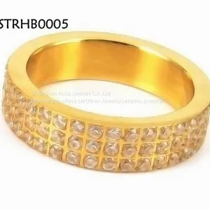 18K Gold High Polished Stainless Steel Ring For Marriage Ring thumbnail-2