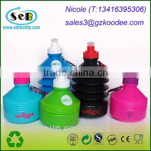 Ball Shaped Plastic Collapsible Sport Bottle thumbnail-1