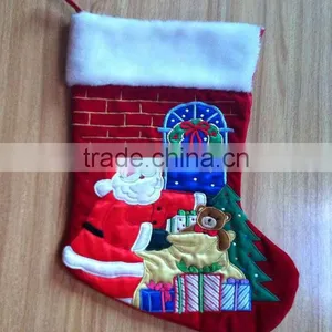 Lovely Baby Polar Fleece Christmas Socks With Logo Embroidery thumbnail-1