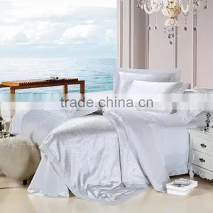 Luxury White Silk Bedding Set Silk Satin Bedspreads 100% Silk thumbnail-1