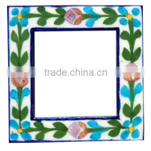 Designer Blue Pottery Photo Frame thumbnail-1