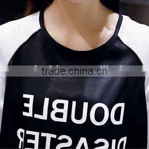 Women New Design Long Sleeve Plus Size T Shirt Dress Top Baseball Jersey Dress For Ladies thumbnail-5