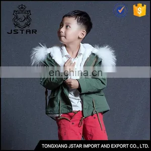 China Cheap Raccoon Fur Jacket Parka Best Warm Children Winter Coat thumbnail-4