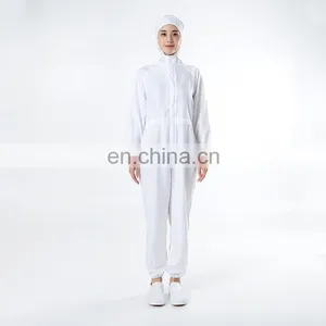 100%Polyester White Jumpsuit Food Processing Uniform thumbnail-1