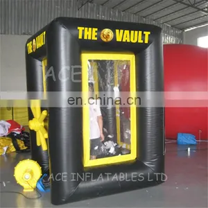 High Quality Cheap Cube Inflatable Money Grabber Machine Booth for Advertisement thumbnail-1