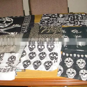 SKULL PRINT COTTON Scarf thumbnail-1