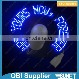 Preset Custom Language USB Messages Flashing Led Fan Cooler thumbnail-1