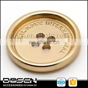 Fashion Men's Metal Shirt Buttons Engraved Logo thumbnail-1