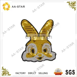 Golden Rabbit Embroidery Pattern Iron Patch for Toddlers thumbnail-1