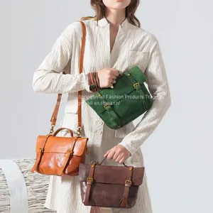 Wholesale Bags 2018 New Original Retro Shoulder Bag Handmade Leather Portable Diagonal Messenger Bag thumbnail-3