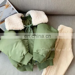 6042 Baby Clothes Girls Lamb Wool Turndown Collar Down Coat Jacket thumbnail-5