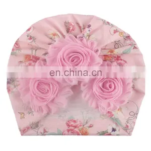 Babys Kids Bows Print Hat thumbnail-4