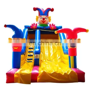 Giant Inflatable Clown Circus Jump and Slide Bounce House ,Inflatable Blow up Tarpaulin Slide for Kids and Adult on Mall thumbnail-1