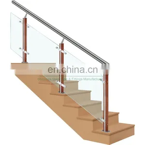 New Design Sus 304 Glass Balcony Balustrade Baluster Stair Railing Designs Factory China thumbnail-6