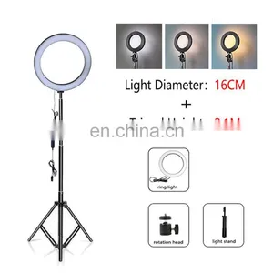 High Quality10 Inch 26 Selfie Ring Light Video Photography 3 Brightness Led Ring Light With Adjustable Tripod Stand thumbnail-5