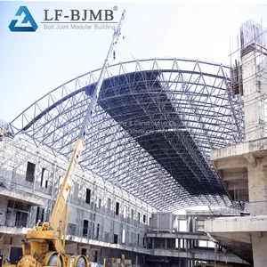 Prefabrigated Steel Design Steel Space Frame Auditorium Hall Roof Church Hall Building thumbnail-5