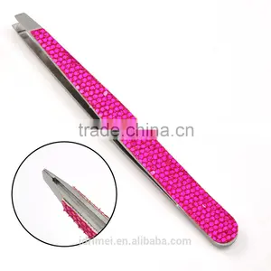 Wholesale Stainless Steel Slant Tweezer/eyeborw Tweezers thumbnail-1