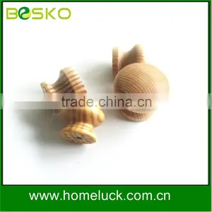 Natural Material Drawer Wood Door Handles Small Round Wooden Knobs Quality Choice thumbnail-2