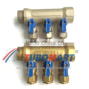 China Supply Heating Plumbing Brass Pap Pex Pipe Manifolds With Ball Valve thumbnail-5