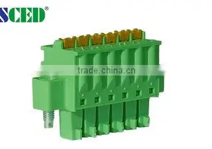 Termin Block Plug 7.5mm Screwless Female Pluggable Terminal Block For Electric Power 300V 15A thumbnail-1