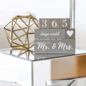 Wedding Countdown Block - Engagement Gifts for Engaged Couples Bride to Be Engaged Gifts for Her Fiance thumbnail-2