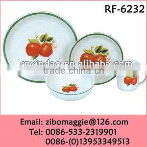 Zibo Made Fruit Print Ceramic Promtoion Dinnerware for Oversized Dinner Set thumbnail-1