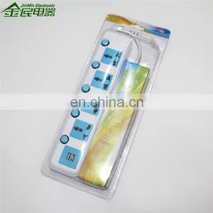 Multi Color Universal Socket Dual Usb Electrical Power Strip 110V thumbnail-4