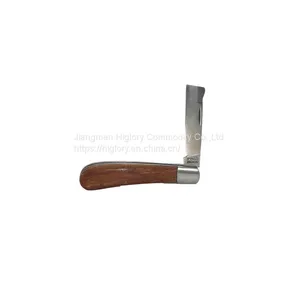 Wood Handle Folding Pocket Pruning Grafting Budding Cutting Knife thumbnail-3