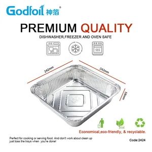 Rectanglar Aluminum Foil Container Wrinkle Wall Container thumbnail-1