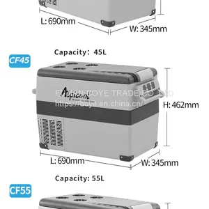 Alpicool CF45 Compressor Fridge 12v 24v Car Fridge Freezer 45l Car Mini Portable Refrigerator Electric Freezer Cooler for Car thumbnail-1